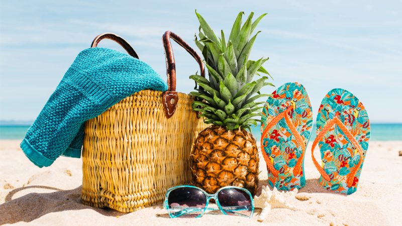 Travel the beach with foods